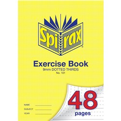 SPIRAX 101 EXERCISE BOOK A4 48 PAGE 9MM DOTTED THIRDS