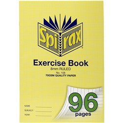 SPIRAX 108 EXERCISE BOOK A4 96 PAGE 8MM RULED