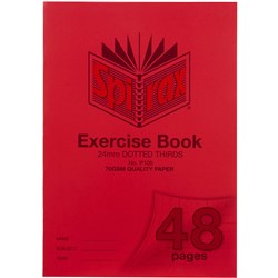 SPIRAX P105 EXERCISE BOOK POLY COVER A4 48 PAGE 24MM DOTTED THIRDS