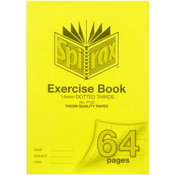 SPIRAX P107 EXERCISE BOOK POLY COVER A4 64 PAGE 14MM DOTTED THIRDS