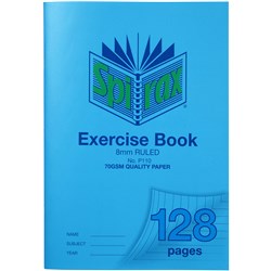 SPIRAX P110 EXERCISE BOOK POLY COVER A4 128 PAGE 8MM RULED