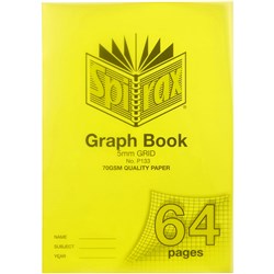 SPIRAX P133 GRAPH BOOK POLY COVER A4 64 PAGE 5MM GRID