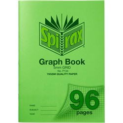 SPIRAX P134 GRAPH BOOK POLY COVER A4 96 PAGE 5MM GRID