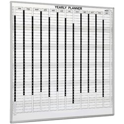 VISIONCHART PERPETUAL PLANNER WHITEBOARD MAGNETIC 1200X1200MM WHITE