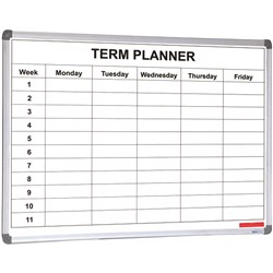 VISIONCHART MAGNETIC 1 TERM SCHOOL PLANNER WHITEBOARD 1200 X 900MM