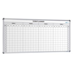 VISIONCHART MAGNETIC 4 TERM SCHOOL PLANNER WHITEBOARD 2400 X1200MM