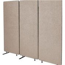 VISIONCHART ZIP ACOUSTIC 3 PANEL DIVIDER SCREEN 1830W X 28D X 1650MMH SAND