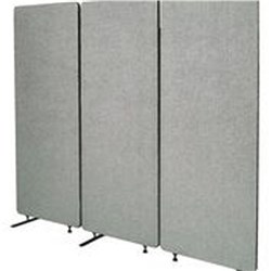 VISIONCHART ZIP ACOUSTIC 3 PANEL DIVIDER SCREEN 1830W X 28D X 1650MMH SILVER
