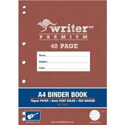 WRITER PREMIUM BINDER BOOK A4 8MM RULED 48 PAGES GUITAR