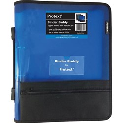 PROTEXT ZIPPER INSERT BINDER A4 2D 25MM BLUE