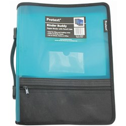 PROTEXT ZIPPER INSERT BINDER A4 2D 25MM AQUA