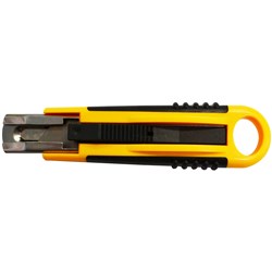 ITALPLAST CUTTING KNIFE SELF RETRACTABLE YELLOW AND BLACK