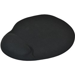 ITALPLAST MOUSE PAD WITH GEL WRIST SUPPORT BLACK
