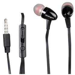 KENSINGTON STEREO EARPHONES WITH MICROPHONE AND VOLUME BLACK