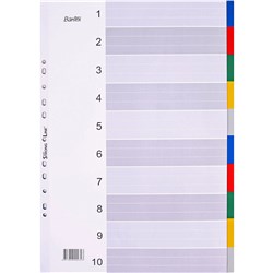 BANTEX DIVIDER A3 10 TABS PORTRAIT ASSORTED