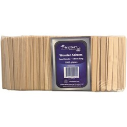 WRITER BREAKROOM ECO DISPOSABLE WOODEN STIRRERS 114MM PACK OF 1000