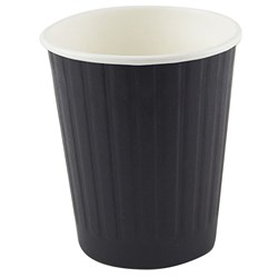 WRITER BREAKROOM DISPOSABLE DOUBLE WALL PAPER CUPS 237ML 8OZ BOX OF 500 BLACK