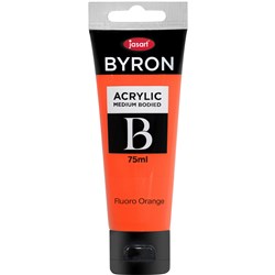 JASART BYRON ACRYLIC PAINT 75ML FLUORO ORANGE