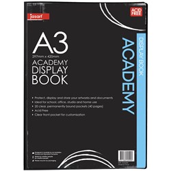 JASART ACADEMY DISPLAY BOOK A3 20 POCKETS