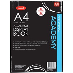 JASART ACADEMY DISPLAY BOOK A4 40 POCKETS