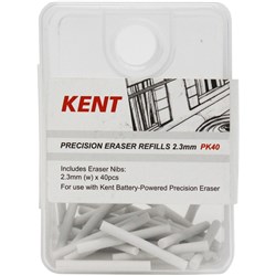 KENT PRECISION ERASER REFILLS 2.3MM PACK OF 40