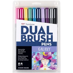 TOMBOW DUAL BRUSH PENS GALAXY SET OF 10