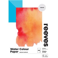 REEVES WATER COLOUR PAD A4 200GSM 12 SHEETS