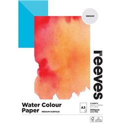 REEVES WATER COLOUR PAD A3 200GSM FSC 12 SHEETS