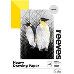 REEVES HEAVY DRAW PAD A4 200GSM 25 SHEETS
