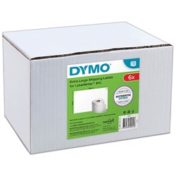 DYMO LABELWRITER EXTRA LARGE SHIPPING LABELS 104 X 159MM PACK OF 6