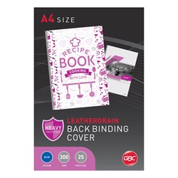 GBC BINDING COVER A4 300GSM LEATHERGRAIN PACK OF 25 BLUE