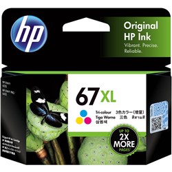 HP 67XL 3YM58AA INK CARTRIDGE HIGH YIELD TRI COLOUR