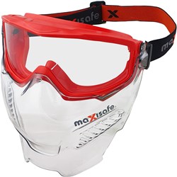 MAXIPRO GOGGLE AND VISOR COMBO GREY AND GREEN