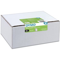 DYMO LABELWRITER SHIPPING OR NAME BADGE LABELS 54 X 101MM PACK OF 6 WHITE