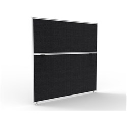 RAPIDLINE SHUSH30+ SCREEN 1200W X 30D X 1200MMH WHITE FRAME BLACK PINNABLE FABRIC