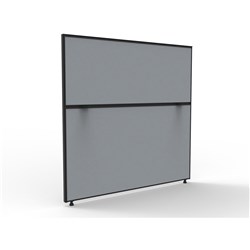 RAPIDLINE SHUSH30+ SCREEN 1200W X 30D X 1200MMH BLACK FRAME GREY PINNABLE FABRIC