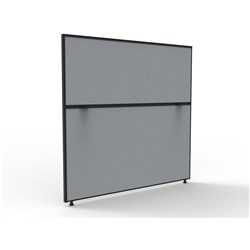 RAPIDLINE SHUSH30+ SCREEN 1500W X 30D X 1200MMH BLACK FRAME GREY PINNABLE FABRIC