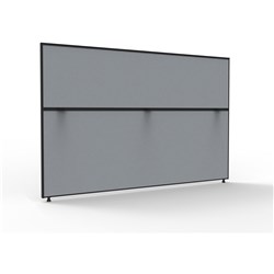 RAPIDLINE SHUSH30+ SCREEN 1800W X 30D X 1200MMH BLACK FRAME GREY PINNABLE FABRIC