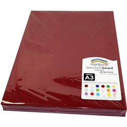 RAINBOW SPECTRUM BOARD A3 220 GSM DARK RED 100 SHEETS
