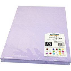 RAINBOW SPECTRUM BOARD A3 220 GSM LILAC 100 SHEETS