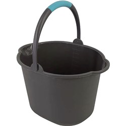 COMPASS PLASTIC BUCKET 11 LITRES GREY