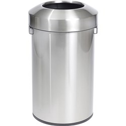 COMPASS ROUND URBAN BIN OPEN TOP 60 LITRES STAINLESS STEEL