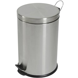 COMPASS ROUND PEDAL BIN 20 LITRES STAINLESS STEEL