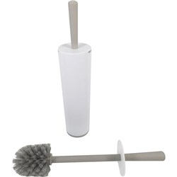 COMPASS PLASTIC TOILET BRUSH WHITE AND GREY