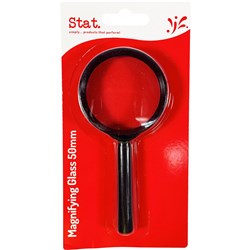 STAT MAGNIFYING GLASS 50MM BLACK