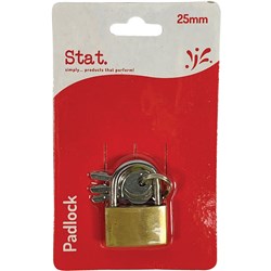 STAT BRASS PADLOCK 25MM