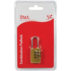 STAT BRASS COMBINATION PADLOCK