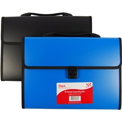 STAT A4 EXPANDING FILE 13 POCKET ASSORTED COLOURS