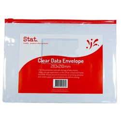 STAT STORAGE WALLET MEDIUM 283 X 210MM CLEAR