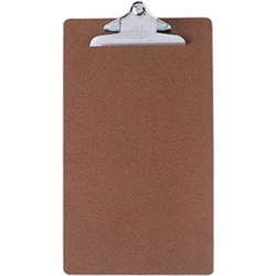 MASONITE CLIPBOARD WITH BULLDOG CLIP FOOLSCAP